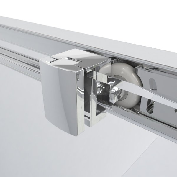 Душевая дверь в нишу Ambassador Forsa 17021117AX 110x200, стекло прозрачное, профиль хром